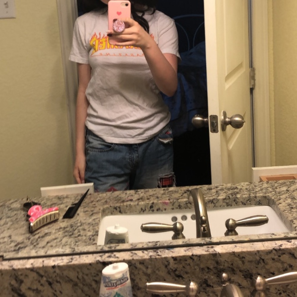 white womens thrasher shirt